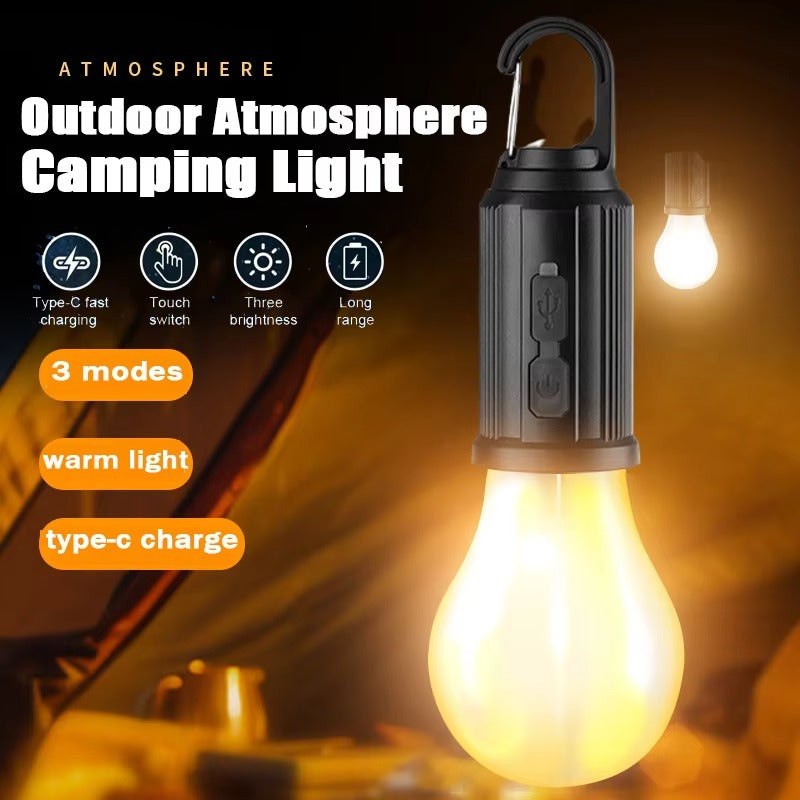 3pcs- Type-C USB Rechargeable LED Camping Lamp – Bright, Durable & Waterproof