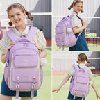 Luxury-Style Waterproof School Bag -[Purple]