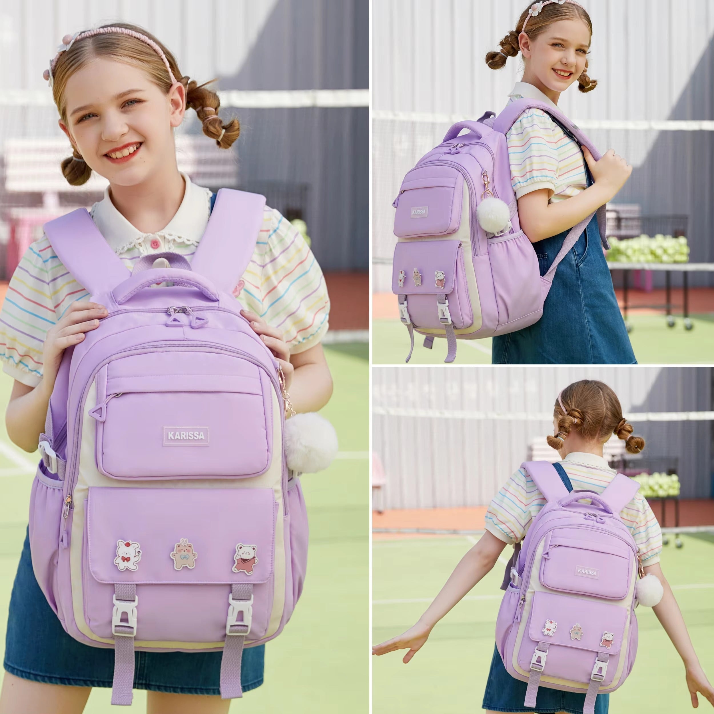 High-capacity Cute School Bag for Primary & High School -[Lavender]