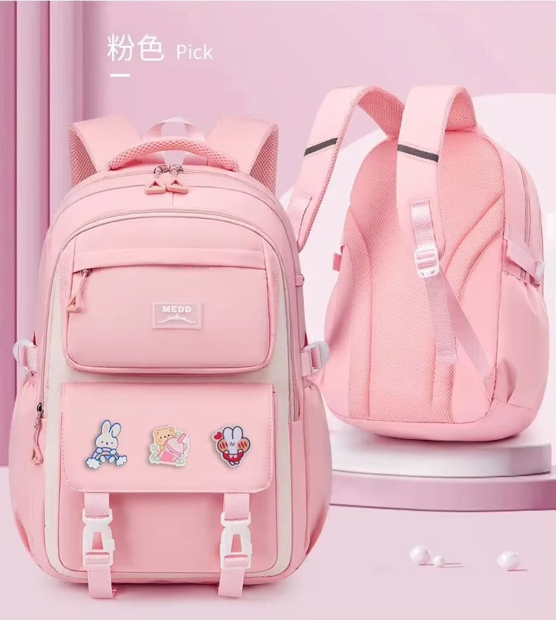 Luxury-Style Waterproof School Bag -[Pink]
