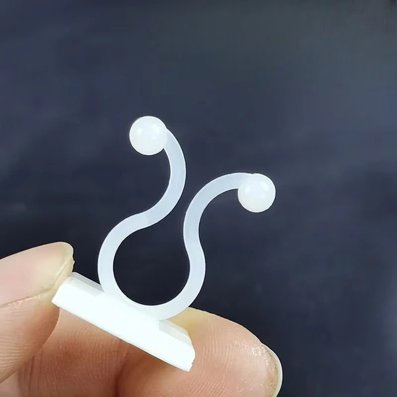 50Pcs- Self-Adhesive Plant Wall Clips- [White]