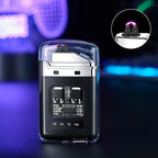 Type-C Rechargeable Dual Arc Lighter – Transparent Shell & LED Battery Indicator