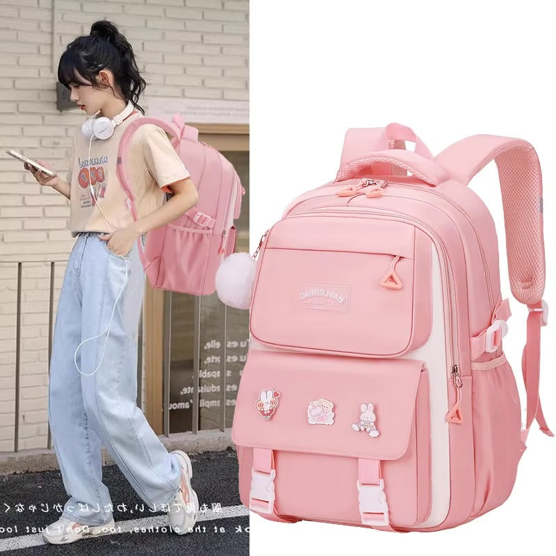 High-capacity Cute School Bag for Primary & High School -[Pink]