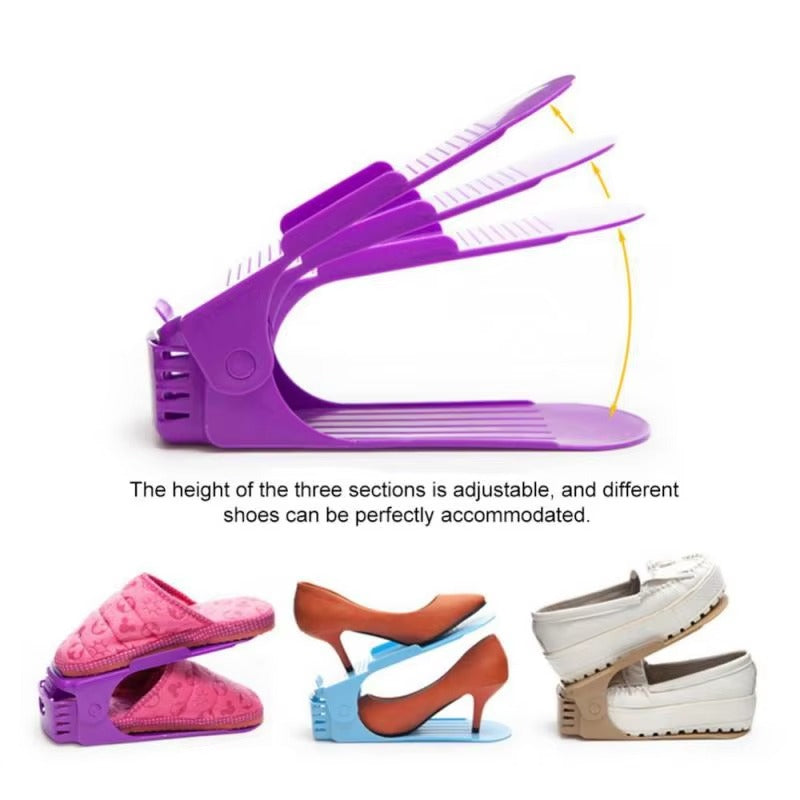 [4 Pcs] Multi-Color Shoe Slots Organizer