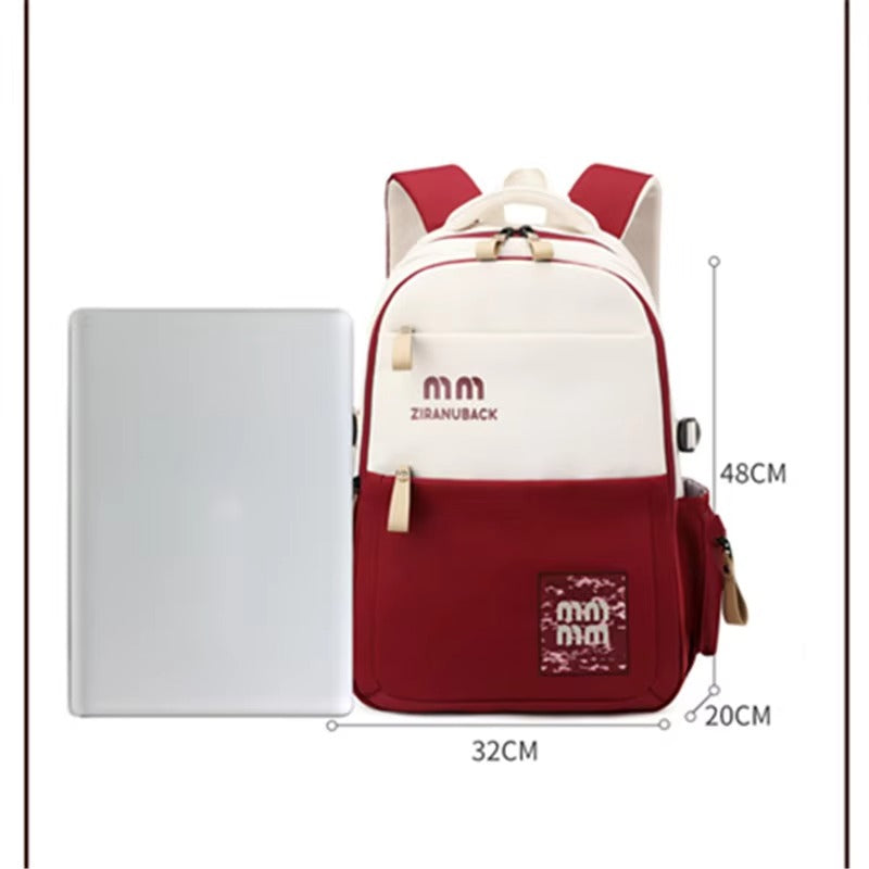 Luxury-Style School Bag -[Maroon- Version 04]