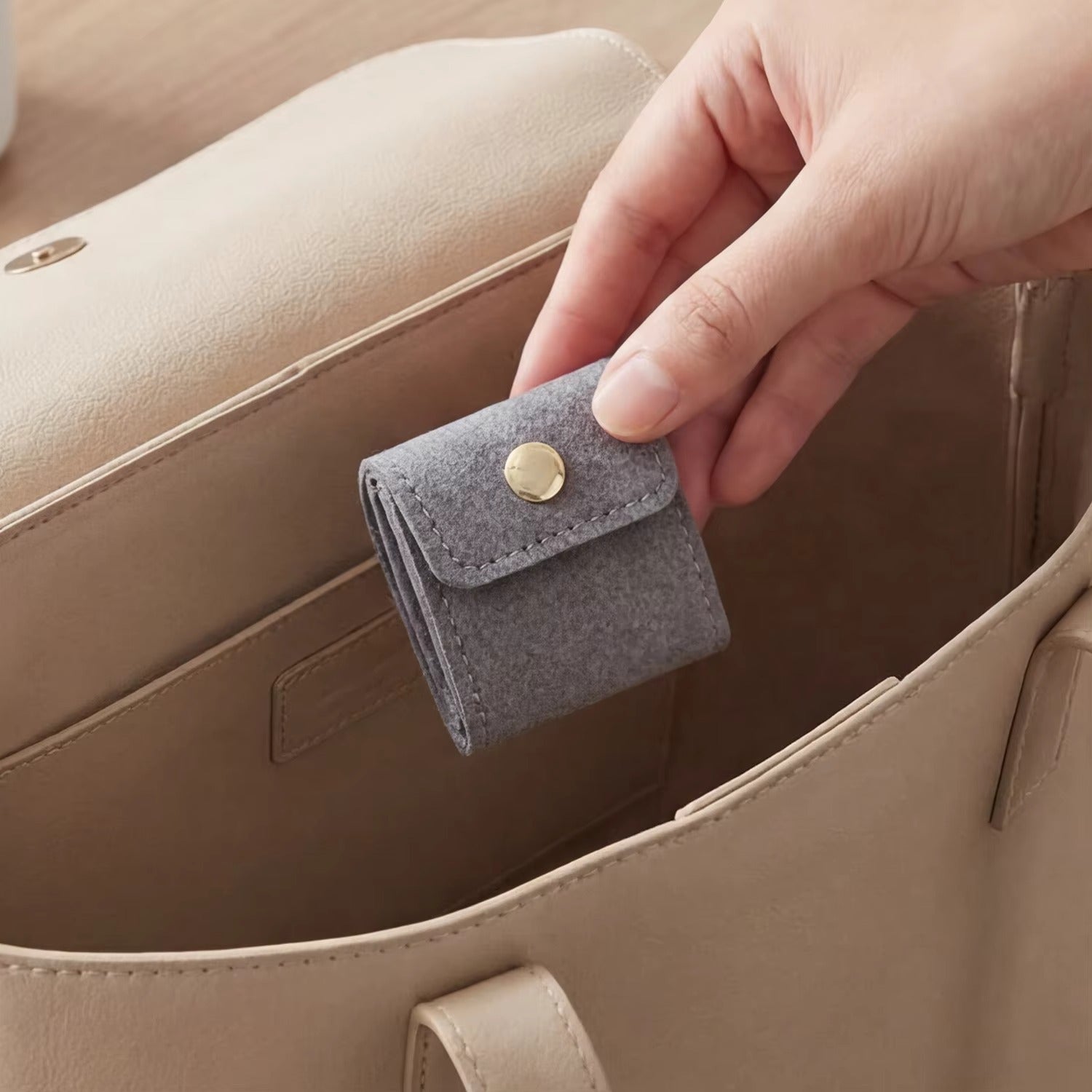 3 Set - Luxury Mini Jewelry Organizer Bag