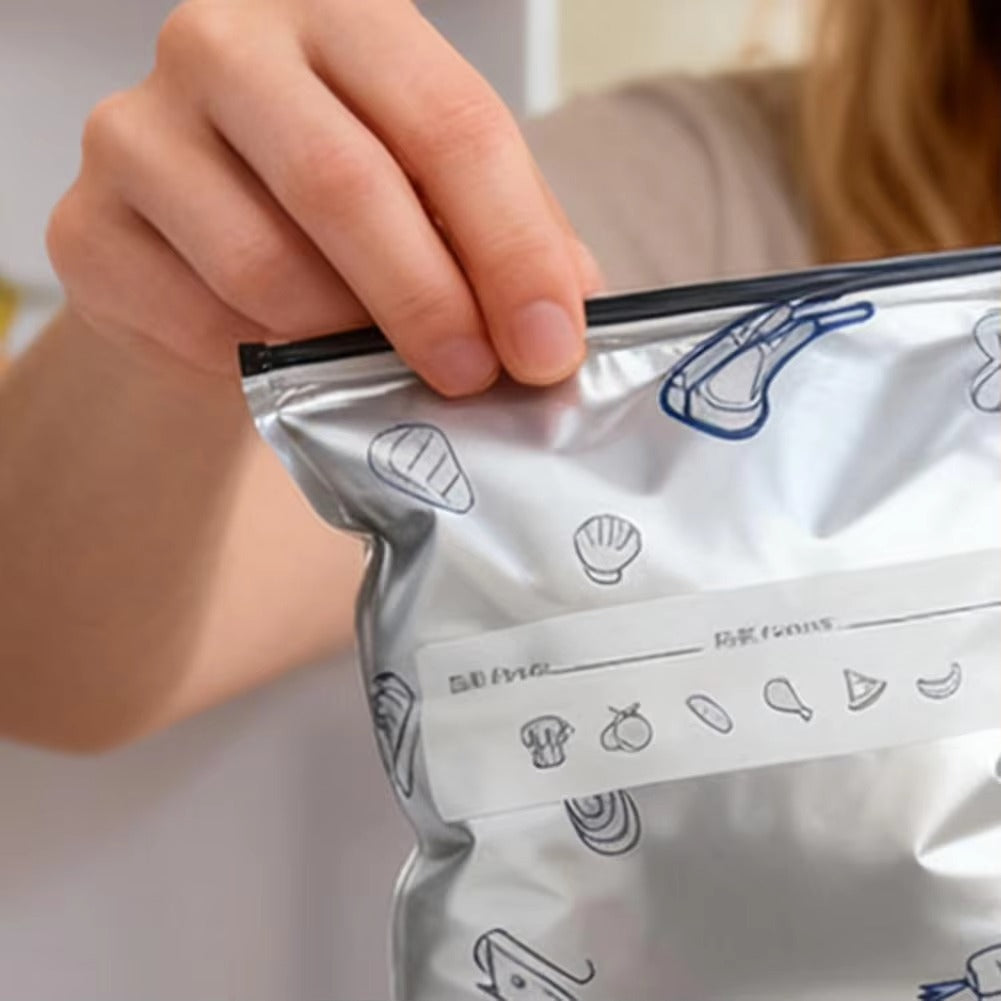 30PCs- High-Quality Food-Grade Aluminium Foil Freezer Bags
