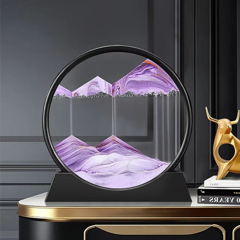 3D Deep Sea Sandscape – Moving Quicksand Flow Art -[Purple]