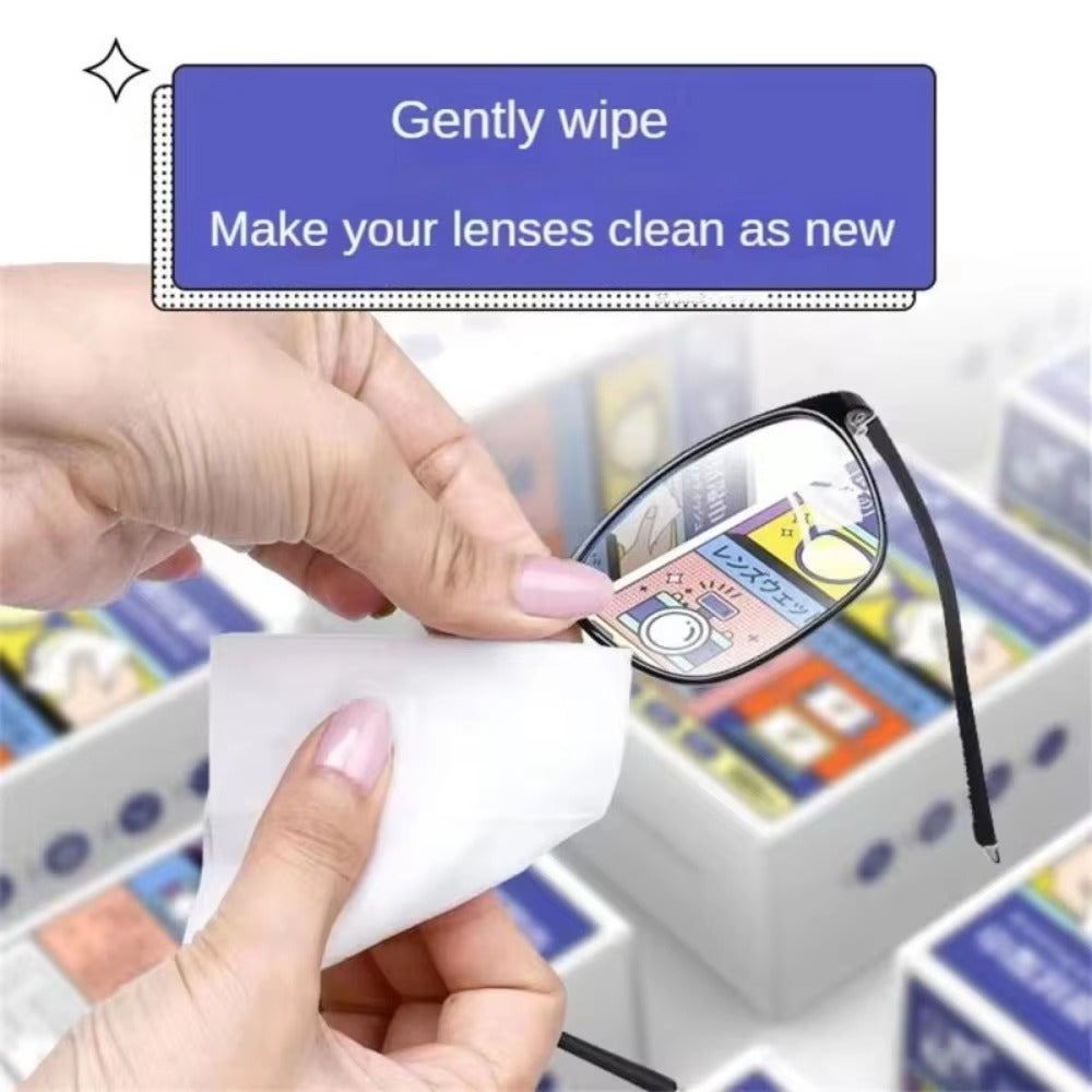 100Pcs- Lens & Screen Cleaning Wipes – For Glasses, Mobile Phones, Cameras & More