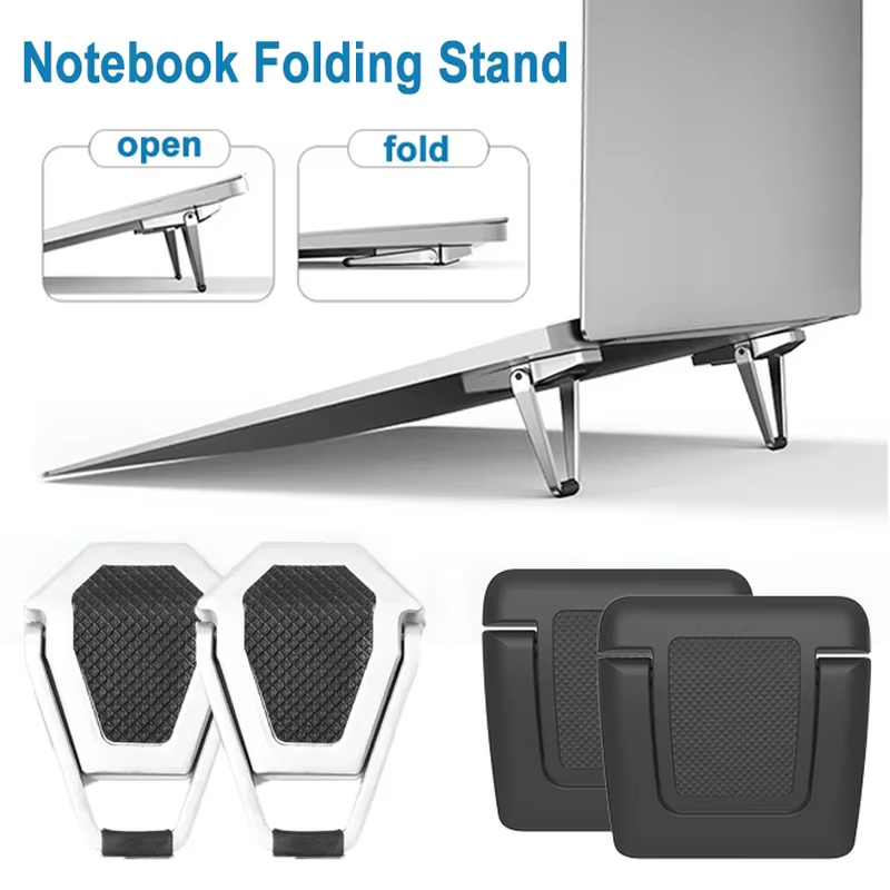 2 Pcs- Foldable Laptop Stand– Non-Slip Notebook Riser