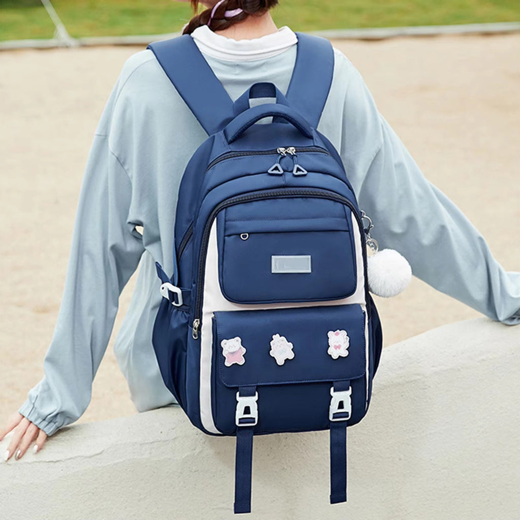 High-capacity Cute School Bag for Primary & High School -[Navy Blue]