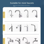 [3 PCs]- 6-Layer Universal Faucet Water Purifier – 360° Rotating Anti-Splash Tap Filter
