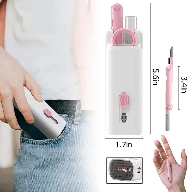Electronic Cleaning & Dust Brush Kit – 7 in 1 Multifunction Cleaning Brush Set