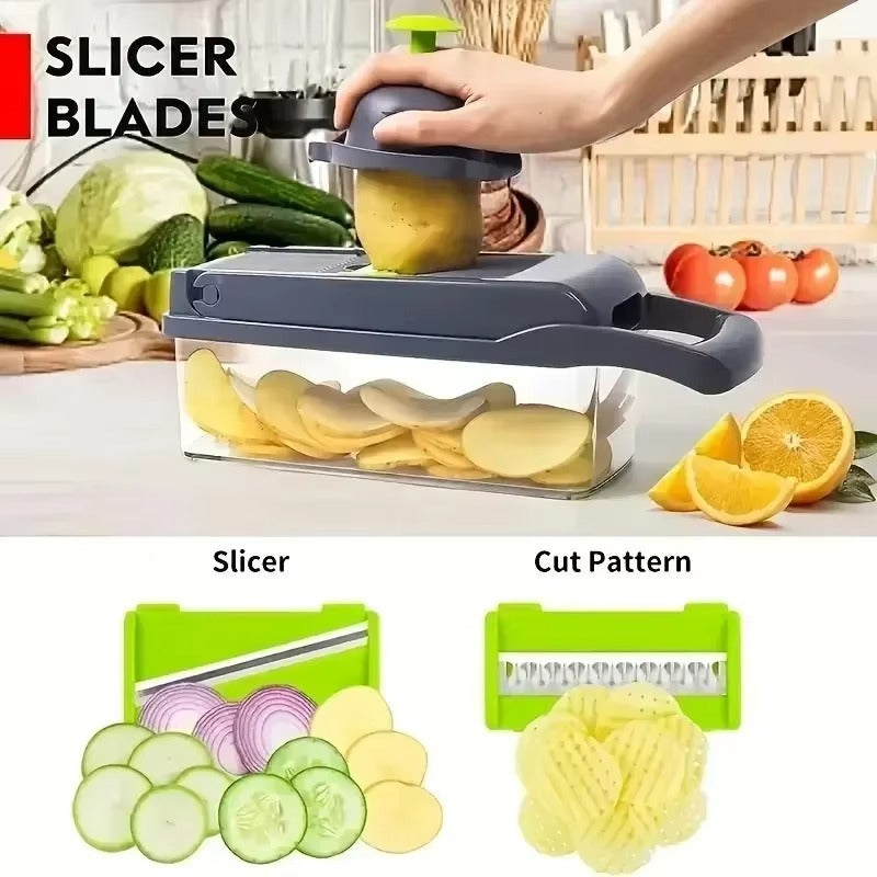 All-in-One 14/16-in-1 Vegetable Chopper & Food Slicer