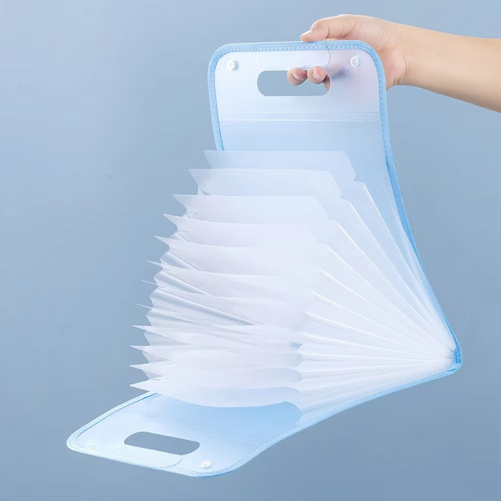 ১ পিস - 13-Cell Portable Expanding Paper Storage Organizer Bag