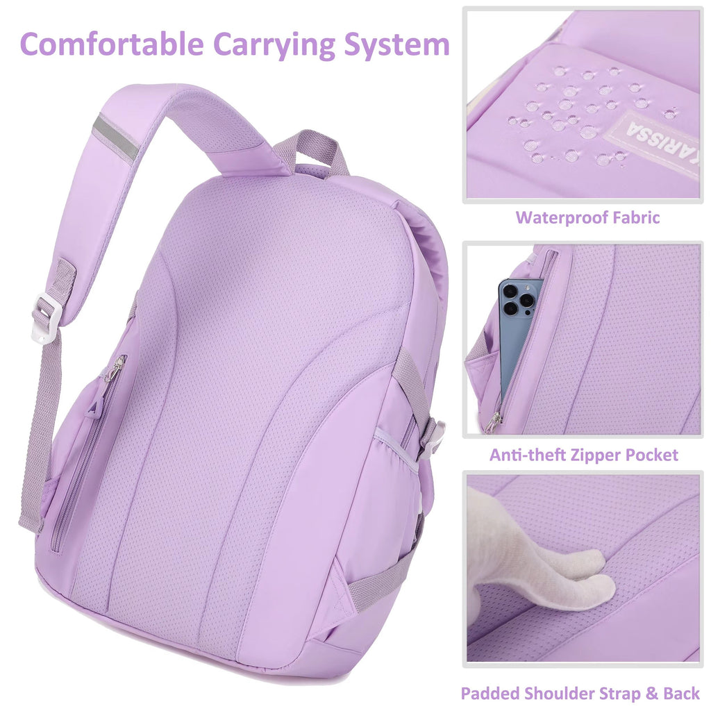 Luxury-Style Waterproof School Bag -[Purple]