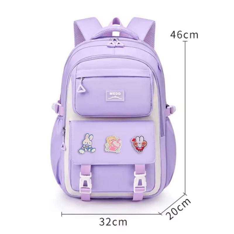 Luxury-Style Waterproof School Bag -[Purple]