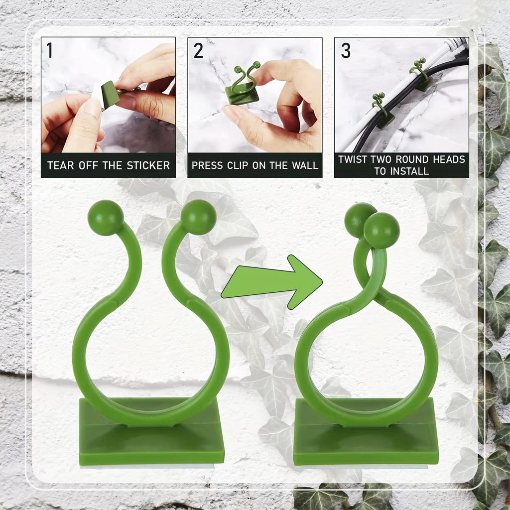(50Pcs) Self-Adhesive Plant Climbing Clips