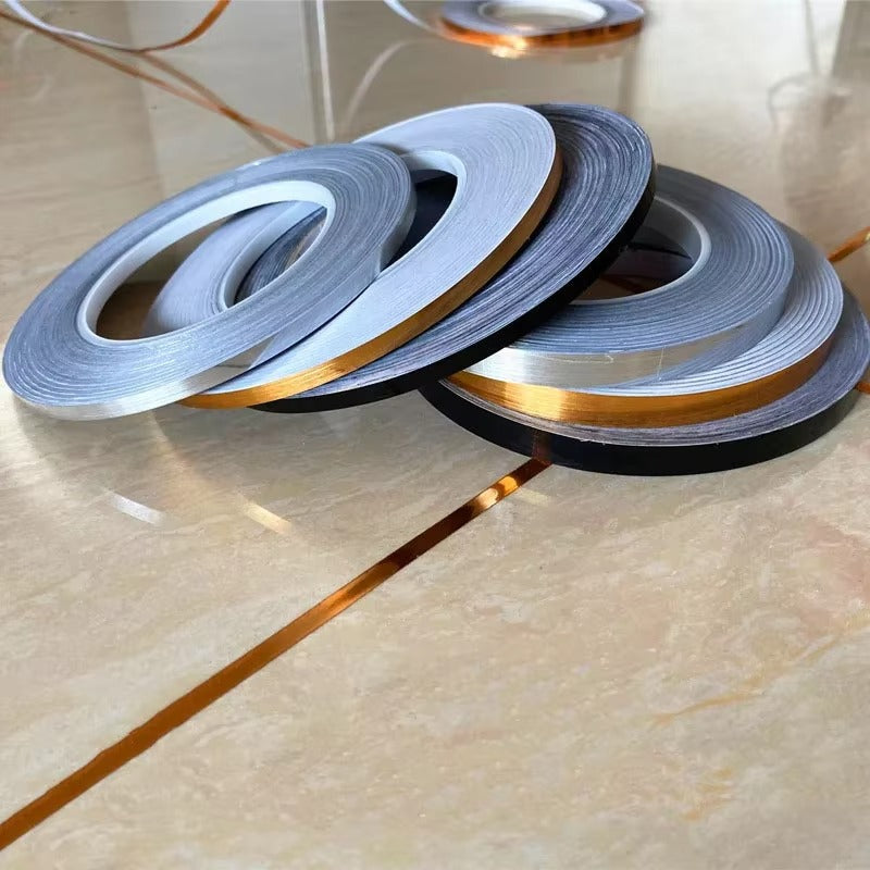 166 Feet (Silver color) Self-Adhesive Waterproof Tile Gap Tape – Floor & Wall Sealing Solution