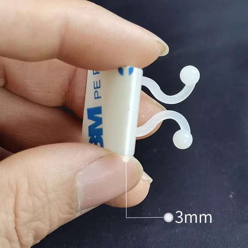 50Pcs- Self-Adhesive Plant Wall Clips- [White]