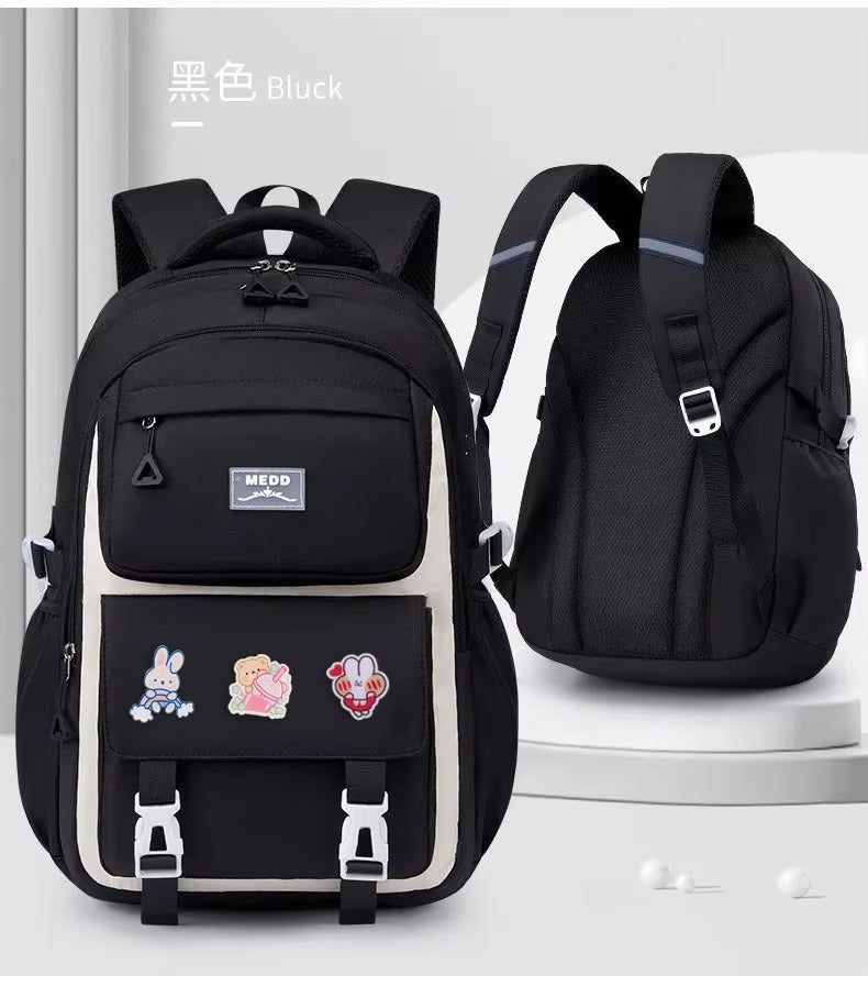 Luxury-Style Waterproof School Bag -[Black]