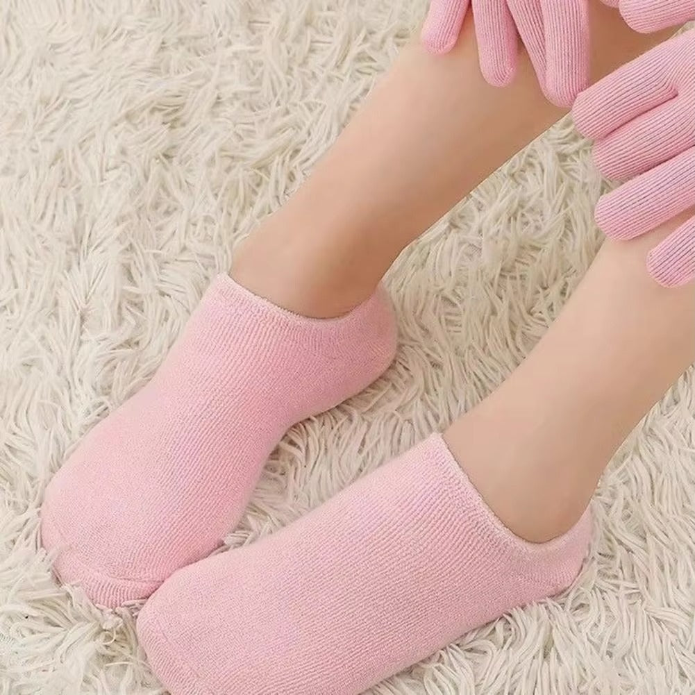 [এক জোড়া]- Gel Moisturizing Socks – Soften, Exfoliate & Repair Dry Feet