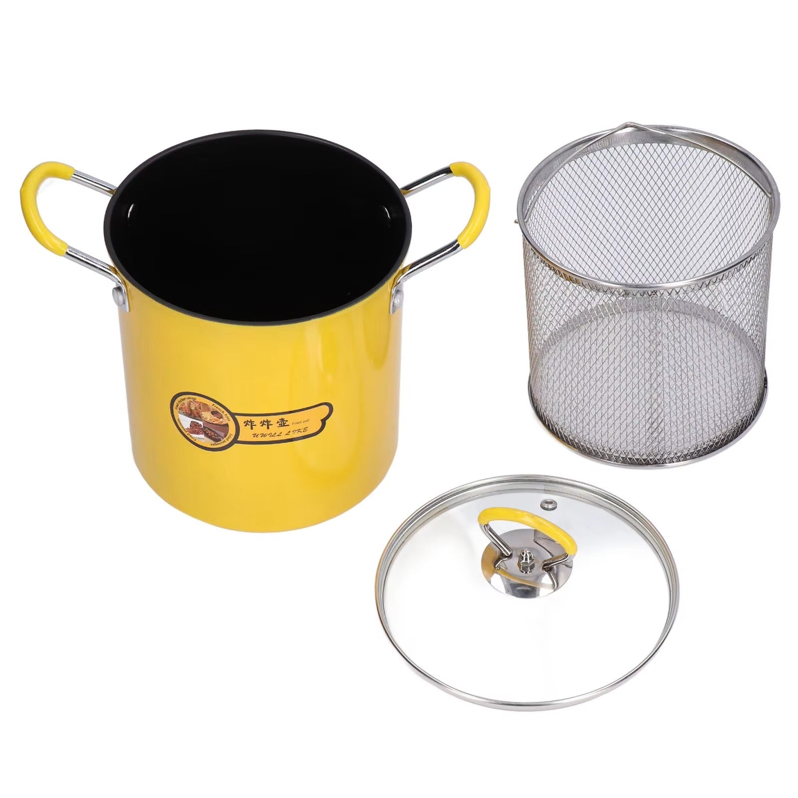 2L Stainless Steel Fryer Pot – Japanese Style with Oil Filter Rack