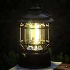 Rechargeable Retro Camping Lamp (Black Color)-  2Psc