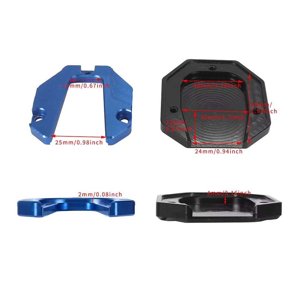 Blue- Aluminum Bike Kickstand Extender