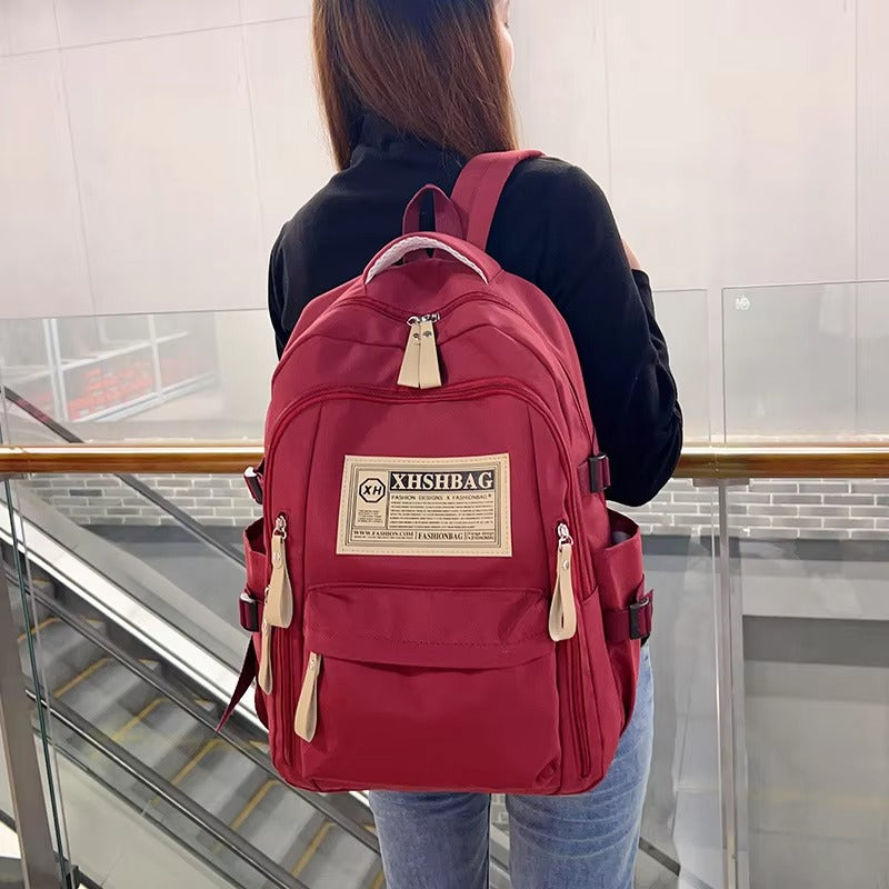 Luxury-Style Waterproof School Bag -[Maroon -Version 03]
