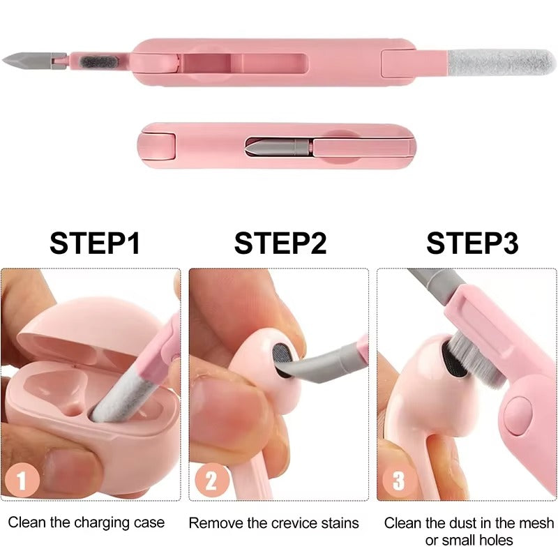 Electronic Cleaning & Dust Brush Kit – 7 in 1 Multifunction Cleaning Brush Set