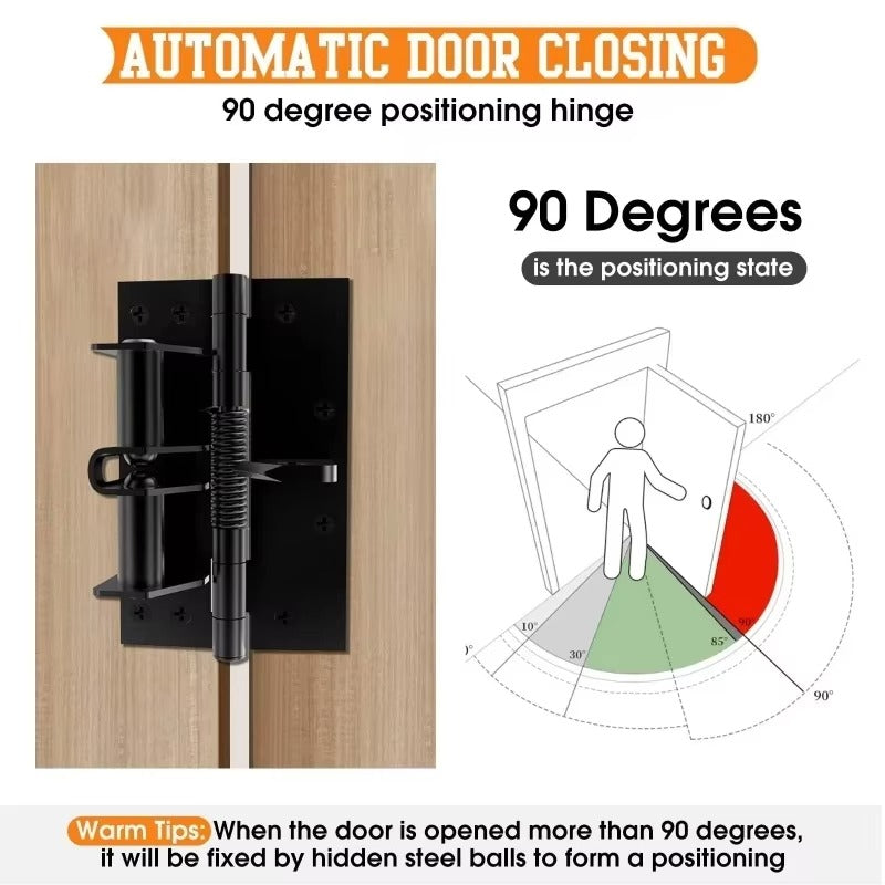 Automatic Closing 90° Hinge - Black