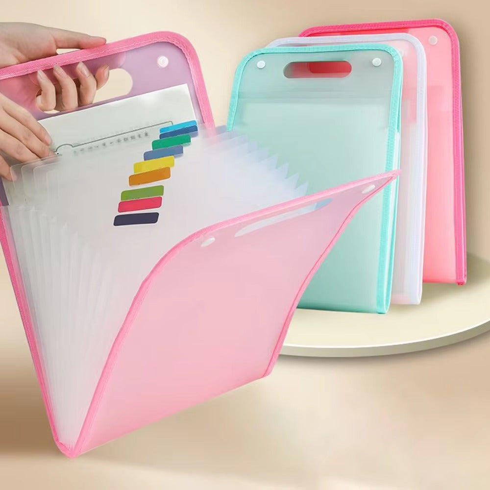 ১ পিস - 13-Cell Portable Expanding Paper Storage Organizer Bag