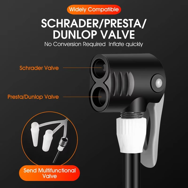 Portable Foot Pump with Pressure Gauge