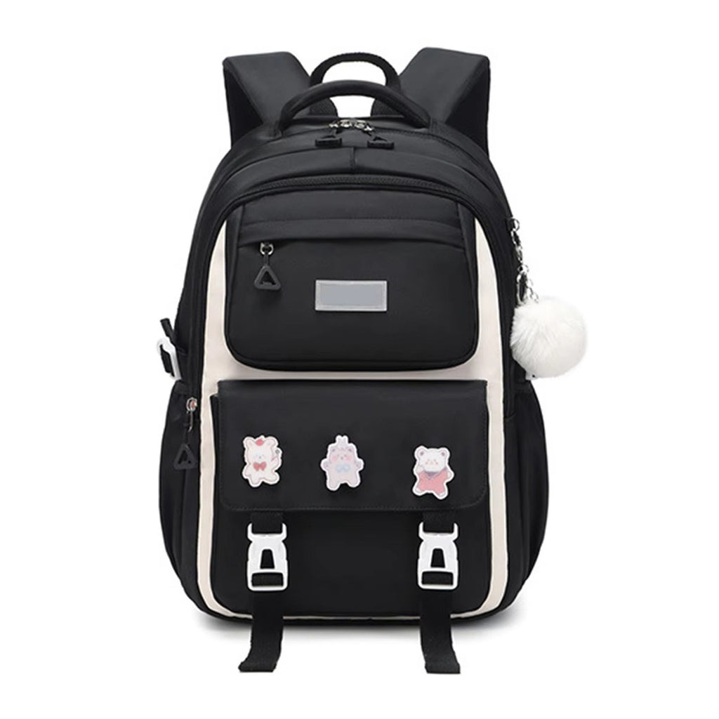 Luxury-Style Waterproof School Bag -[Black]