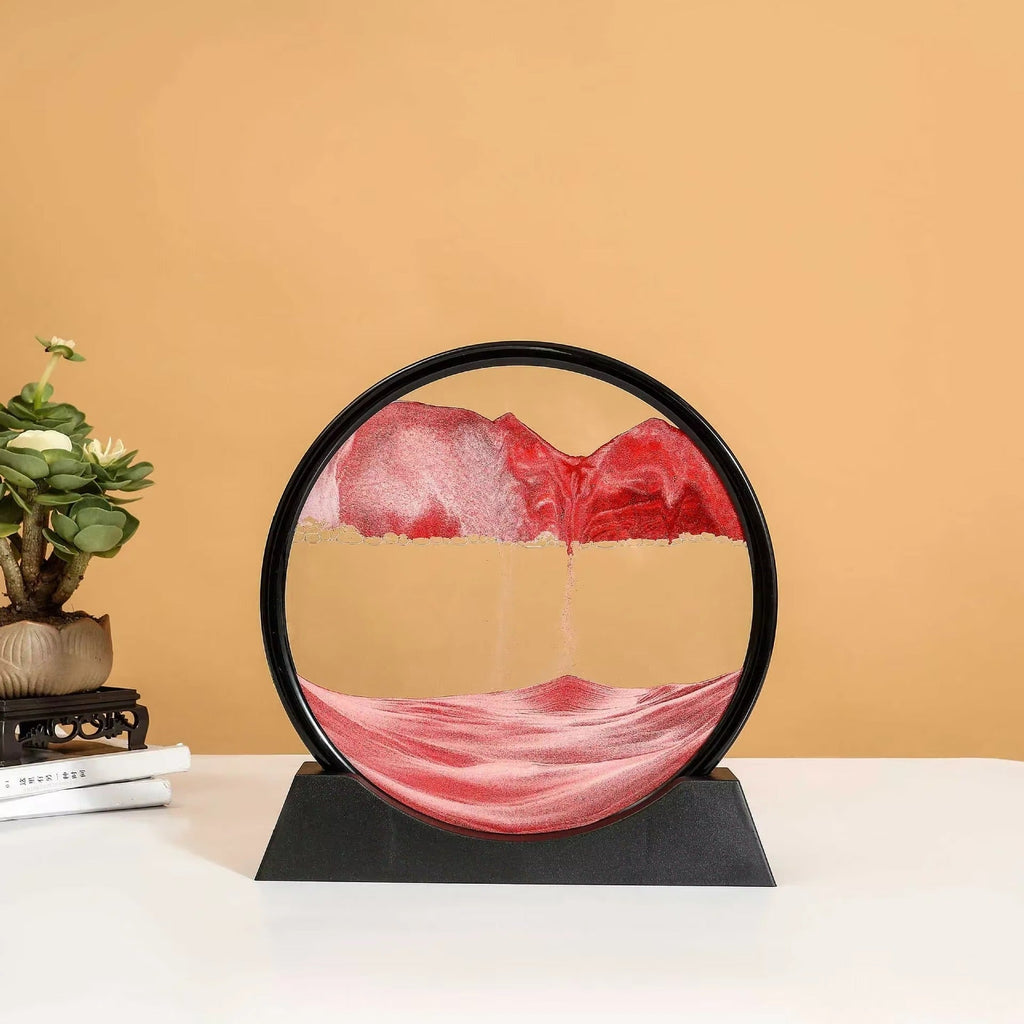 3D Deep Sea Sandscape – Moving Quicksand Flow Art -[Red]