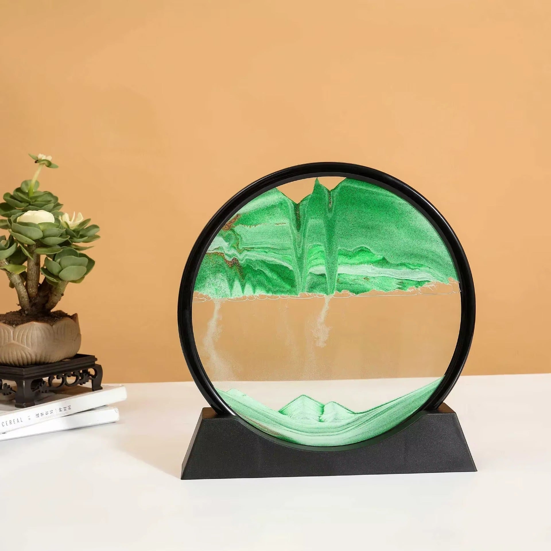 3D Deep Sea Sandscape – Moving Quicksand Flow Art -[Green]